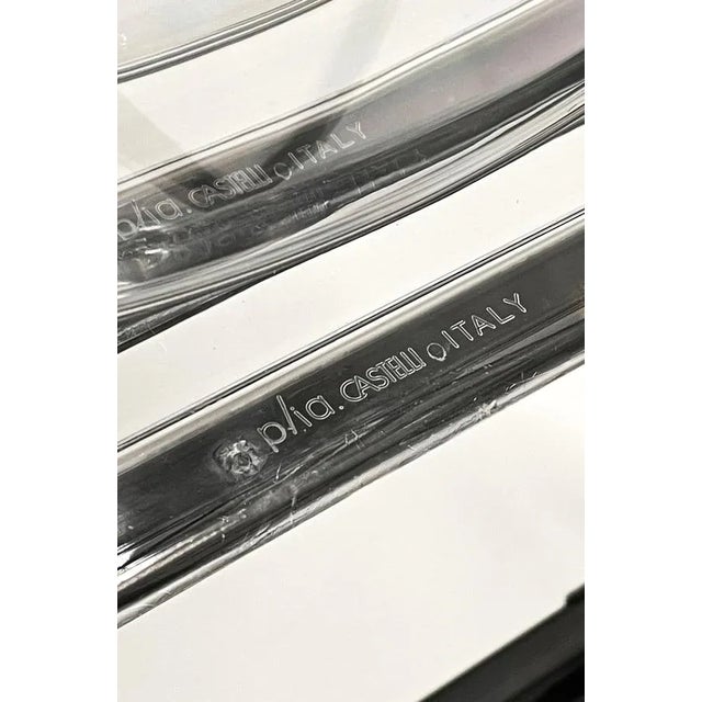 Set of Black and Transparent Plia Chairs by Giancarlo Piretti for Anonima Castelli For Sale - Image 13 of 14