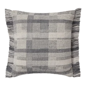 Amber Lewis x Loloi Birdie Silver / Ivory 18'' x 18'' Cover Only Pillow