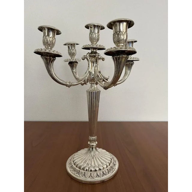 Italian Candleholders in Silver, 1980s, Set of 2 For Sale - Image 5 of 7