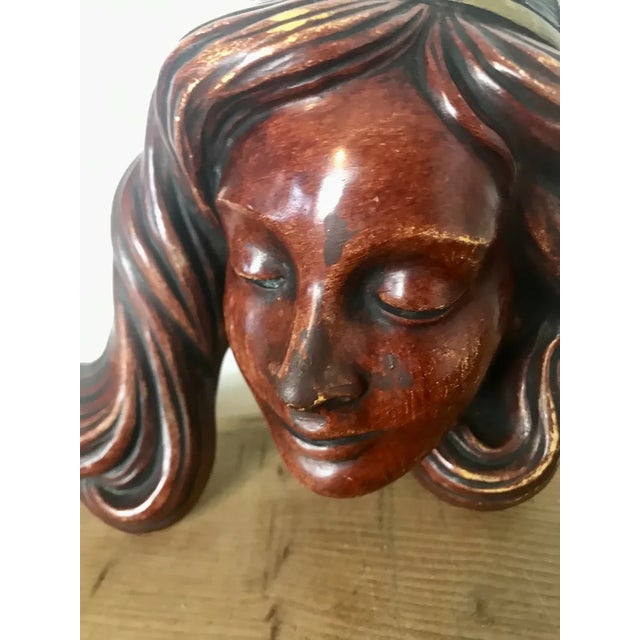 German Art Nouveau Wall Hanging Plaque by Achatit, 1950s For Sale - Image 5 of 9