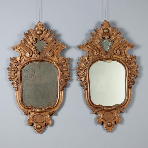 Small Rococo Style Mirrors in Painted Wood, 19th Century, Set of 2 For Sale - Image 12 of 12