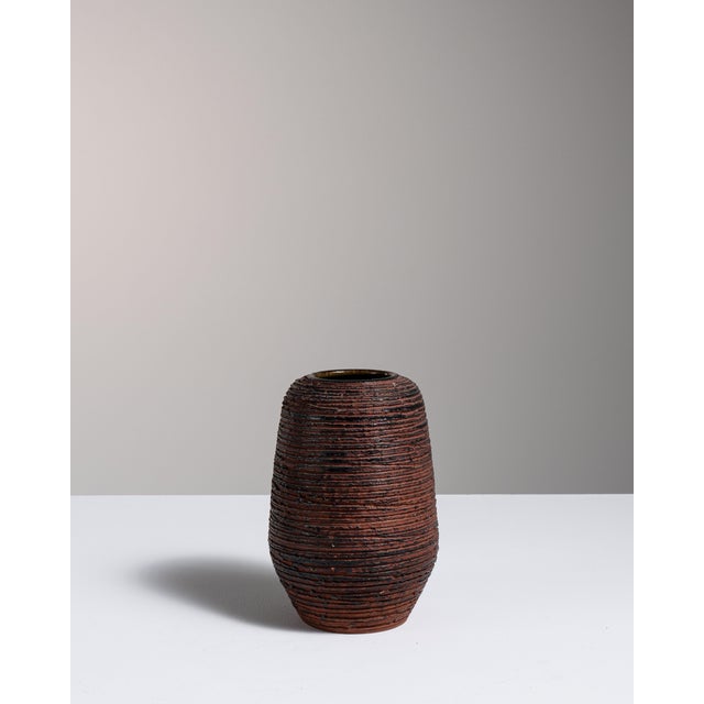 1960s German Dark Brown Ceramic Spara Keramik Vase For Sale - Image 15 of 15