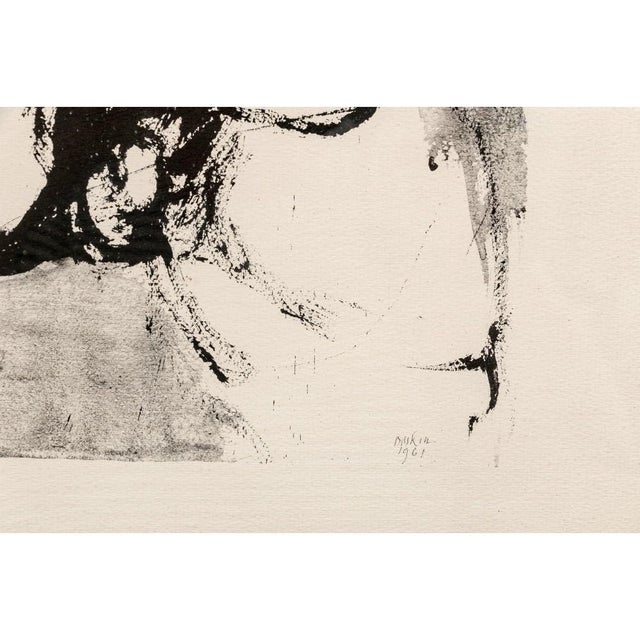 1960s Leonard Baskin Signed Black and White Print, "Achilles Wept" For Sale - Image 9 of 12