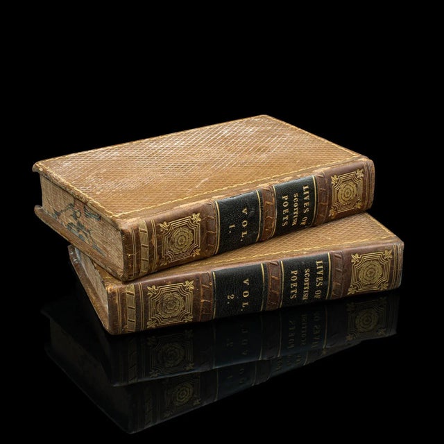 This is a 2 volume antique book set, The Lives of Scottish Poets. An English language biographical work, dating to the...