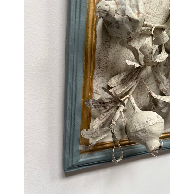 Three-Dimensional Papier Mache' Botanical Art in Papier Mache Frame For Sale - Image 10 of 10