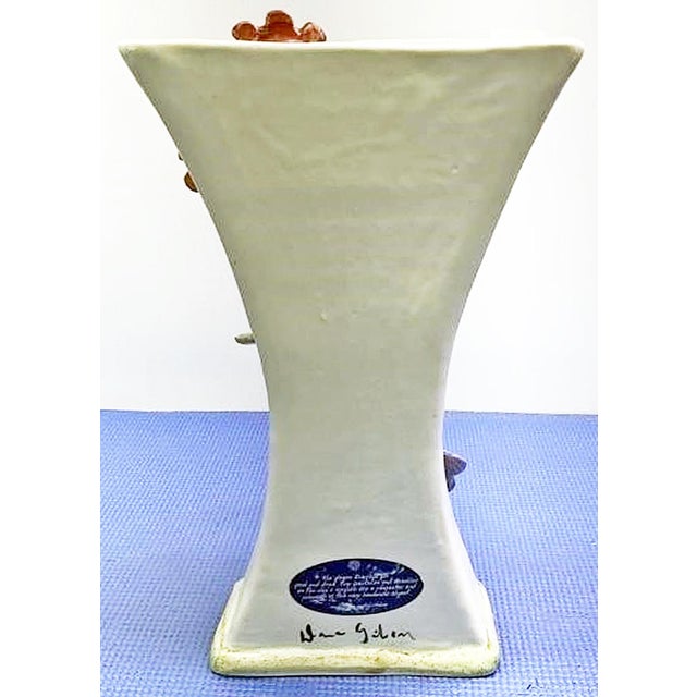 Ceramic 1990s Dana Gibson Ceramic Vase For Sale - Image 7 of 8