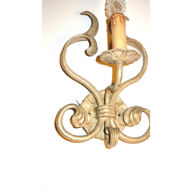 Vintage Wrought Iron Wall Lamp from Koch & Sons, 1930s For Sale - Image 4 of 6