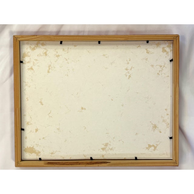 Original Signed and Framed Primitive Pastel Artwork Depicting a 'Bridge & Train' For Sale - Image 12 of 13