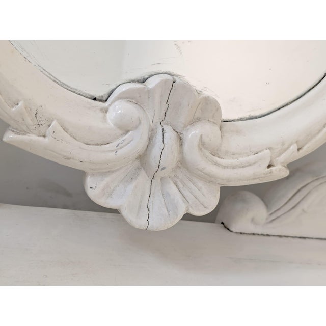 Wood Vintage Whitewashed Dressing Table in Wood, 1940s For Sale - Image 7 of 18
