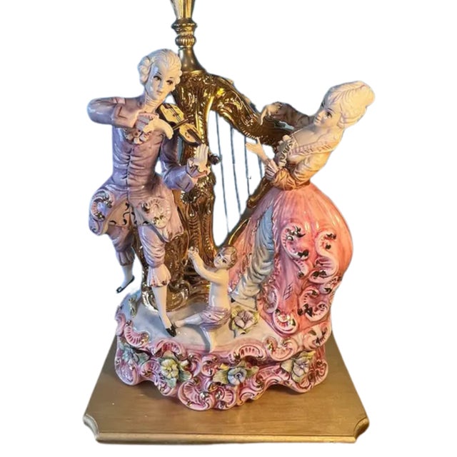 Capodimonte Porcelain Lamp- Musicians For Sale - Image 11 of 18