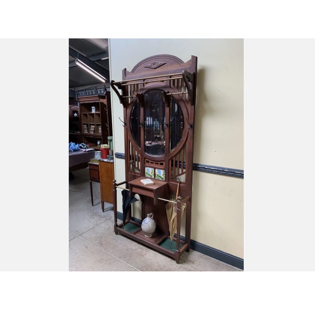 Antique Art Nouveau Wardrobe, 1910 For Sale - Image 9 of 10