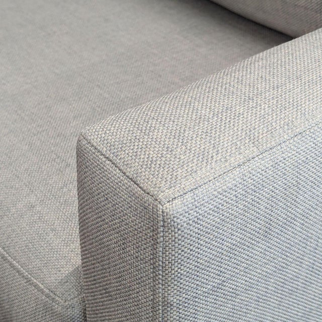 Crate & Barrel Modern Gray Loveseat – Comfortable Two-Seater Sofa For Sale In San Francisco - Image 6 of 7