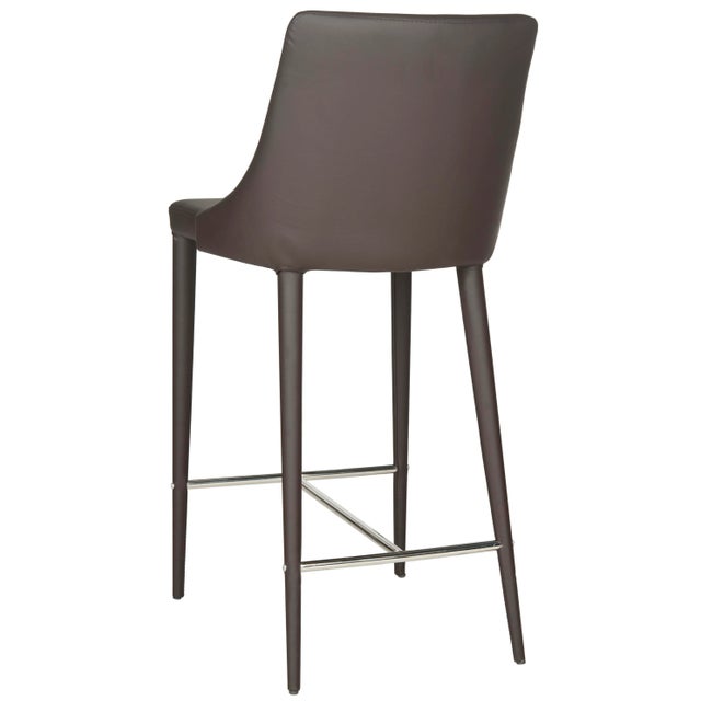 Modern Counter Stool in Brown & Chrome a Pair Chairish