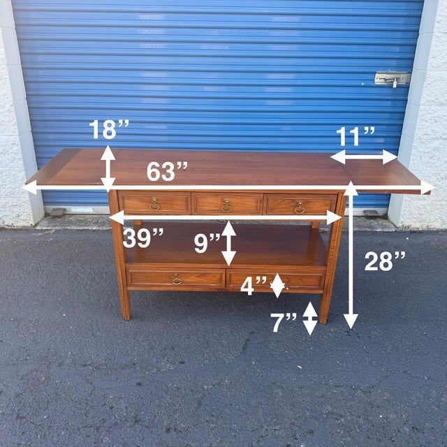 Mid 20th Century Dixie Drop Leaf Bar Server Hollywood Regency Rolling Cart Buffet For Sale - Image 13 of 13