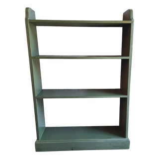 Antique Standing Shelf in Green Lacquered Pinewood, 1890s For Sale