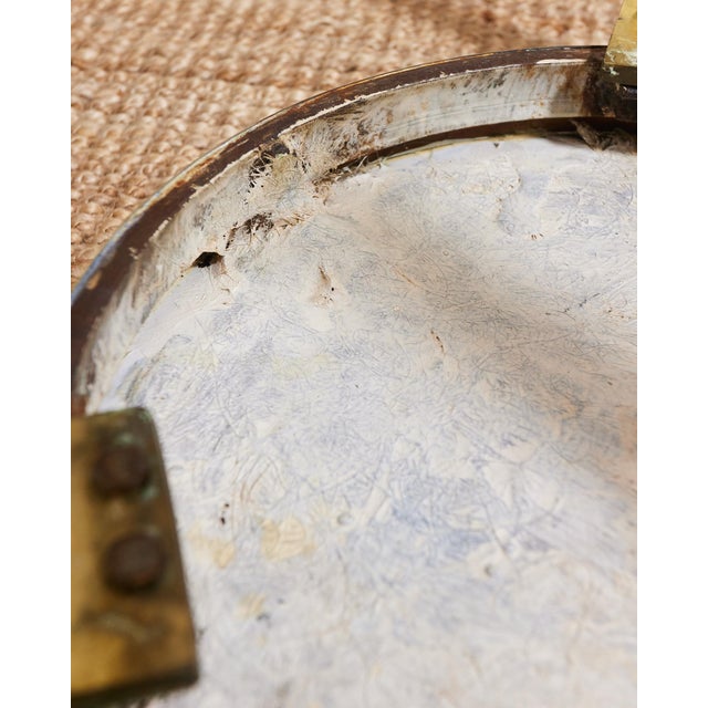 1960s Green and Brass Side Table Attributed to Arturo Pani For Sale - Image 9 of 14