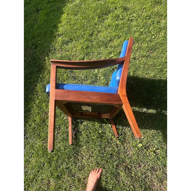 Gunlocke Mid Century Walnut Occasional Desk Chair For Sale - Image 9 of 12