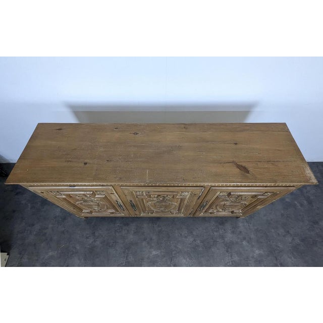 Directoire Style Sideboard in Canted Pine For Sale - Image 3 of 8