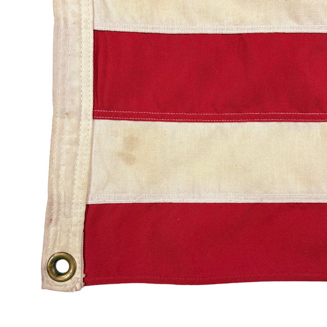 Vintage Cotton American Flag With Sewn Stars For Sale In Los Angeles - Image 6 of 6
