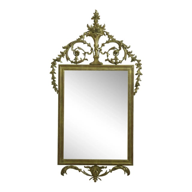 Vintage Gold Decorated Italian Design Decorator Mirror For Sale - Image 10 of 10