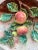 19th Century French Majolica Apples Fives Lill Platter. 10.5 inches diameter.