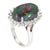 8.10ct Ethiopian Black Opal Diamond Oval Princess Estate 14k Gold Cocktail Ring Size 7.5 For Sale