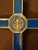 1990s Blessed Vatican Gift: Blue Saint Benedict 7.5” Crucifix For Sale In Los Angeles - Image 6 of 7