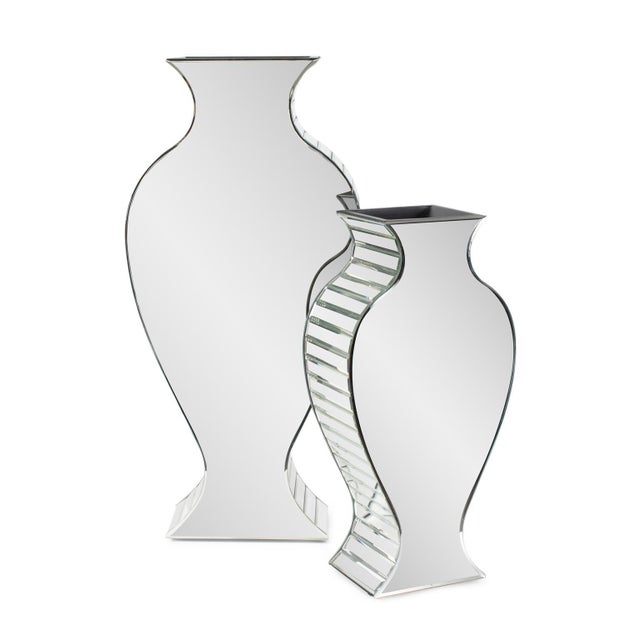 Silver Rounded Mirrored Vase - Small For Sale - Image 8 of 11