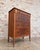 Vintage French Regency Style Solid Wood 4 Drawer Highboy Dresser on Wheels and Original Hardware For Sale - Image 4 of 8