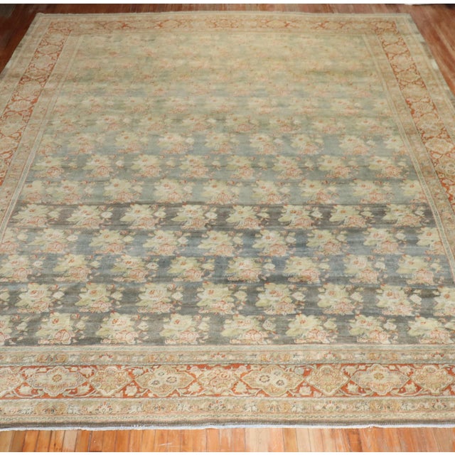 1910s Large Size high decorative Persian bidjar with an all over floral design on a striated abrashed ground. STUNNING to...