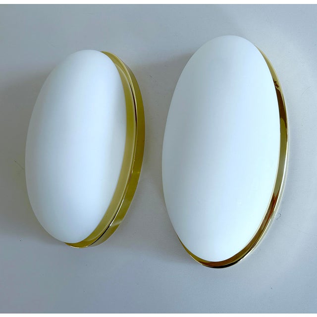 Mid-Century Modern Vintage Glass Sconces from Limburg, Set of 2 For Sale - Image 3 of 11