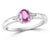 Pink Sapphire and Diamond 14 Karat White Gold Ring, Estate Size 6.5 For Sale - Image 13 of 18