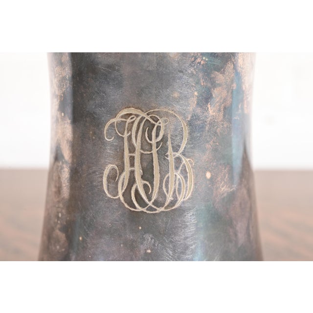 Silver Tiffany & Co. Antique Victorian Silverplate Repoussé Pitcher For Sale - Image 8 of 15