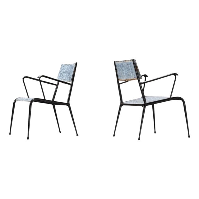 Enamelled Armchairs from Siva Poggibonsi, Italy, 1950s, Set of 2 For Sale