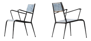 Enamelled Armchairs from Siva Poggibonsi, Italy, 1950s, Set of 2