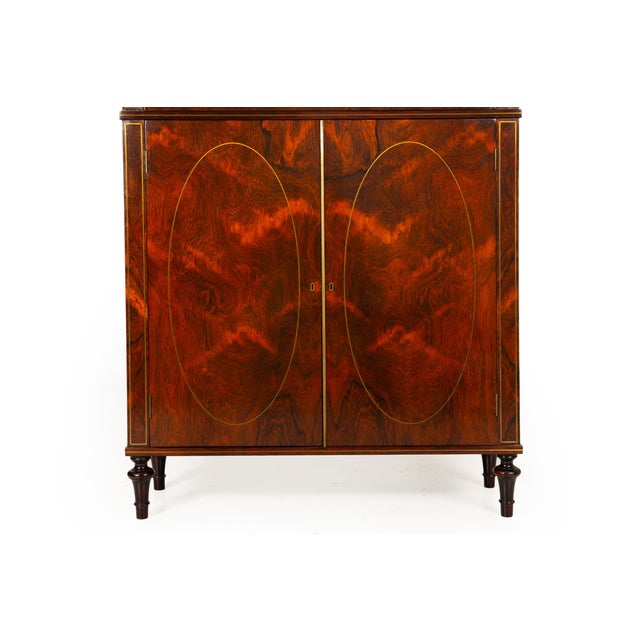 Wood Pair of English Regency Rosewood Bookcase Cabinets Att. John McLean C. 1820 For Sale - Image 7 of 18