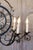 Mid 20th Century French Wrought Iron Six-Light Clock Face Chandelier with Scrolling Arms For Sale - Image 9 of 10