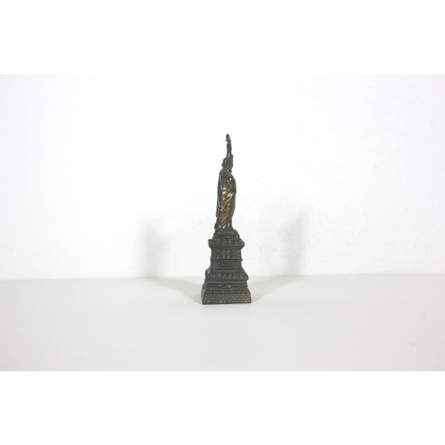 Vintage Statue of Liberty Small Gold Metal Souvenir of New York City For Sale - Image 6 of 6