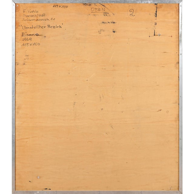 Brutalist Fritz Vahle, Umstellter Bezirk, Large Iron Relief, 1967 For Sale - Image 3 of 8
