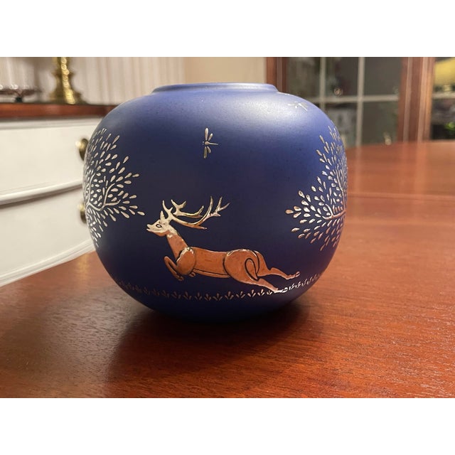 This vase is beyond gorgeous! It has a grounded presence with the saturated cobalt blue color of the porcelain and the...