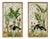 W24"*h48"/Panel, a Set of 2 Panels Vintage-Style Botanical Panels With Crowned Cranes on Cream Ground (No Frame) For Sale
