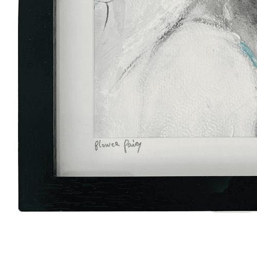 Hand-Painted Portrait Flower Fairy with Black Frame For Sale - Image 5 of 9