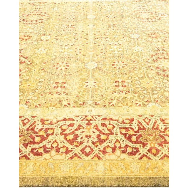 Solo Rugs Mogul, One-of-a-Kind Hand-Knotted Area Rug in Green, 8' 3" x 9' 10" For Sale - Image 4 of 8