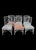 A wonderful set of 10 Chinese Chippendale white rattan Palm Beach regency style dining room chairs made by Lexington...