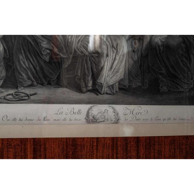 This beautiful 18th century copperplate engraving entitled “La Belle Mère” depicts a scene from family life and is a...