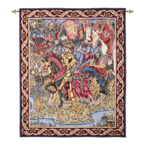 Arthur Rides From Camelot Loom Woven Tapestry - 152 X 122 Cm (5'0" X 4'0") - Requires Rod Size 4