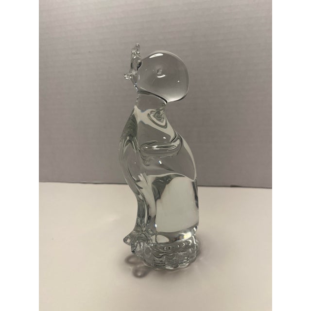 Vintage Murano Italy Hand Blown Clear Art Glass Dog Figurine Aprox. dimensions: 7"H x 3"W Very good original condition! No...
