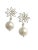Mid-Century Modern Custom Made 11.7mm Round White Pearl Stud Earrings W/Filigree Sterling Silver For Sale - Image 3 of 6