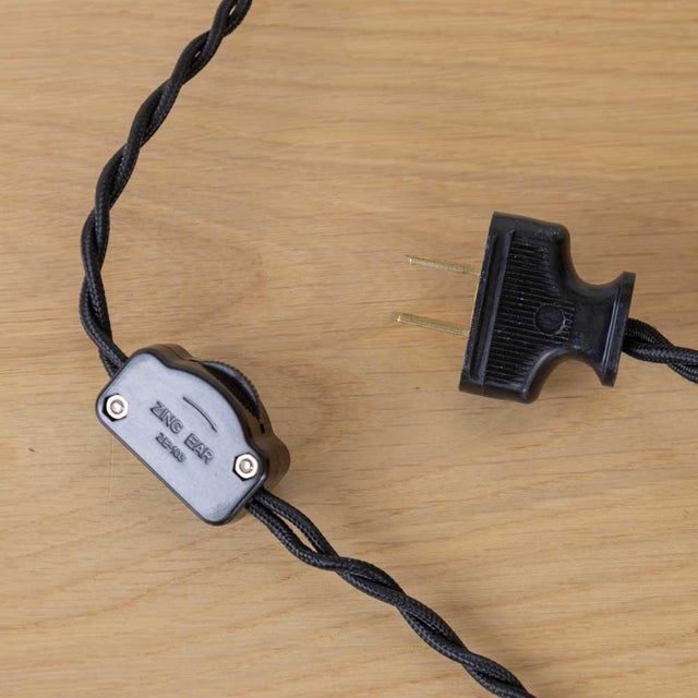 1940s French Painted Iron Scroll Lamp For Sale - Image 9 of 9