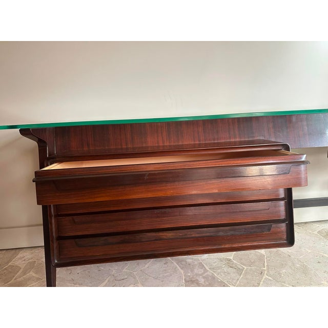 Mid-Century Modern Console Desk attributed to Vittorio Dassi, Italy, 1950s For Sale - Image 3 of 17